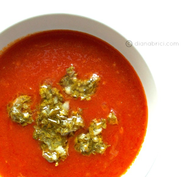 supa de rosii cu gremolata